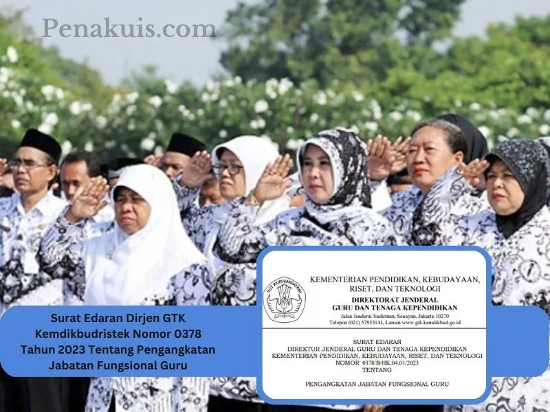 Surat Edaran Dirjen GTK Kemdikbudristek Nomor 0378 Tahun 2023 Tentang Pengangkatan Jabatan Fungsional Guru